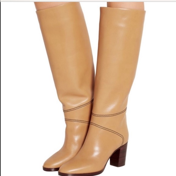 Chloe Shoes - Chloe Calf stitched leather Boot
